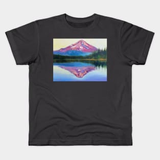 Mount Hood Trillium Lake Kids T-Shirt